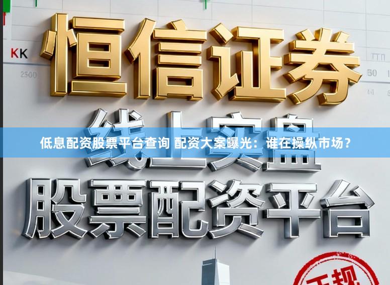 低息配资股票平台查询 配资大案曝光：谁在操纵市场？